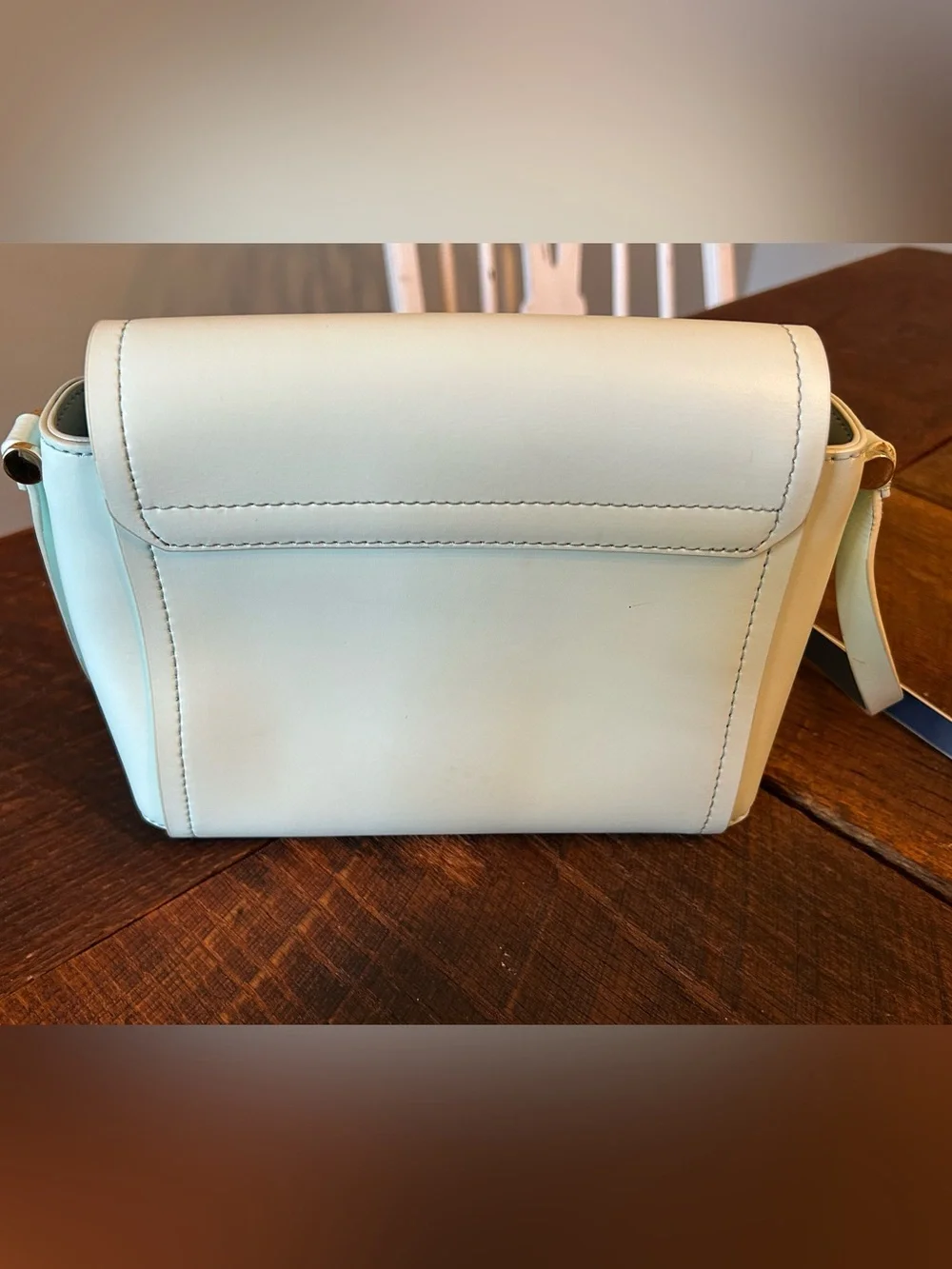 Kate Spade Leather Crossbody with Gold Logo Plate - mint green